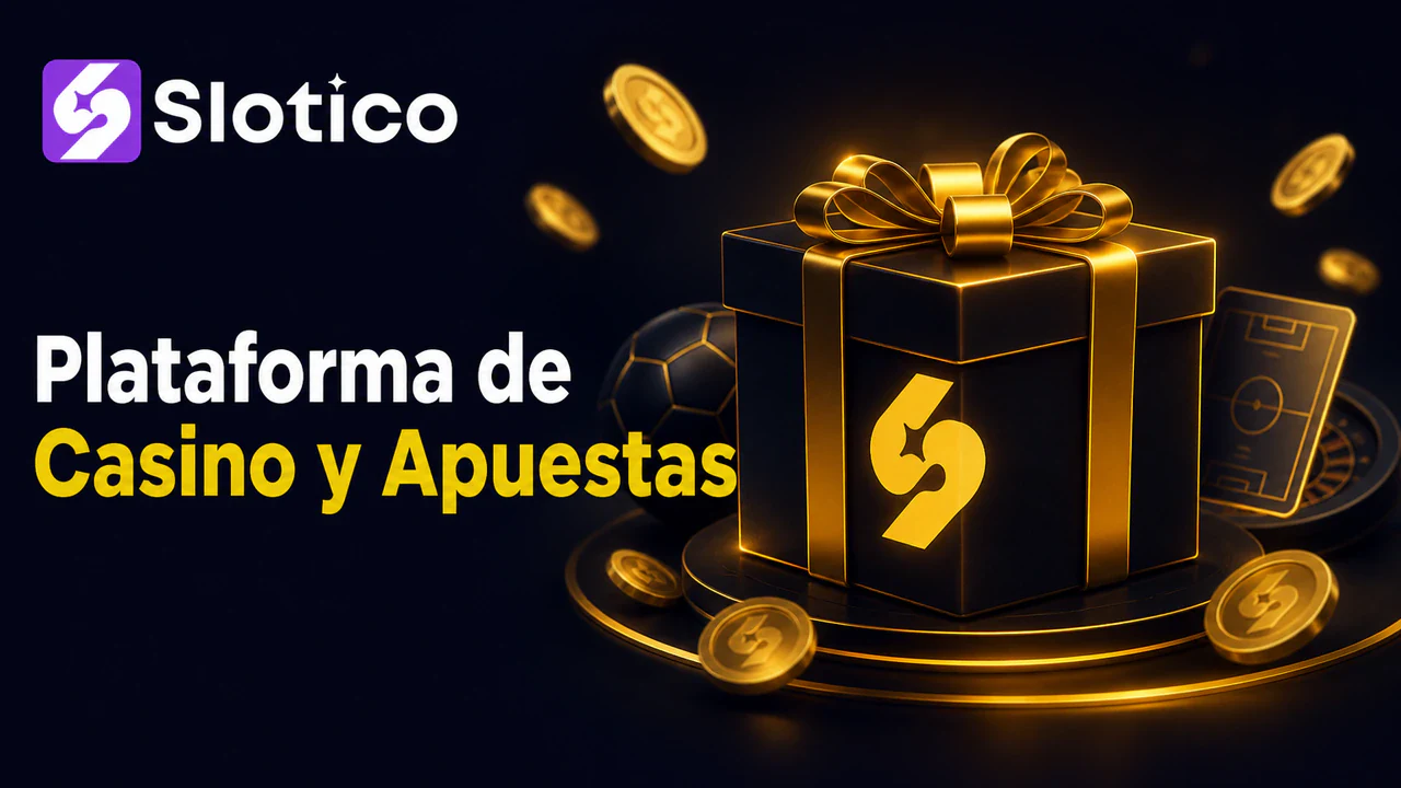 Lobby principal de Slotico con bono de bienvenida y catálogo de juegos